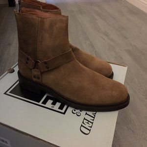 FRYE SUEDE WESTERN BIKER BOOTS - SIZE 11